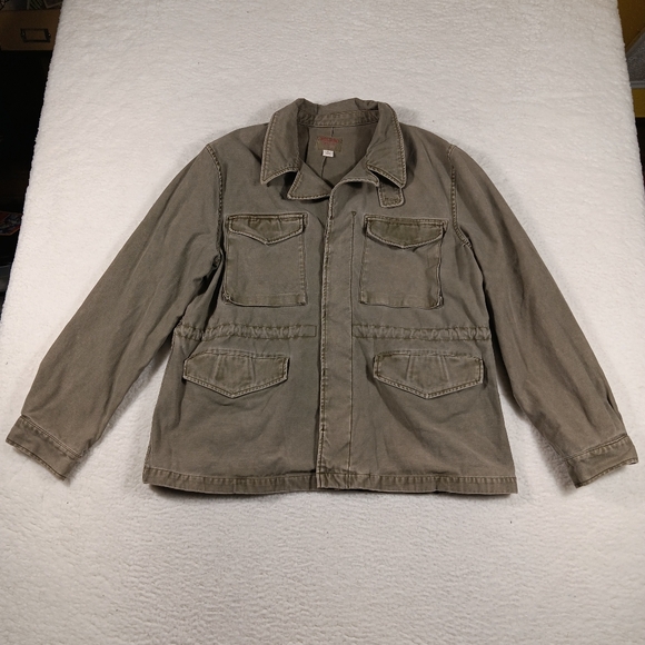 Mossimo Supply Co. Jacket Mens Large Green Military Field Utility Chin Strap - Picture 1 of 10